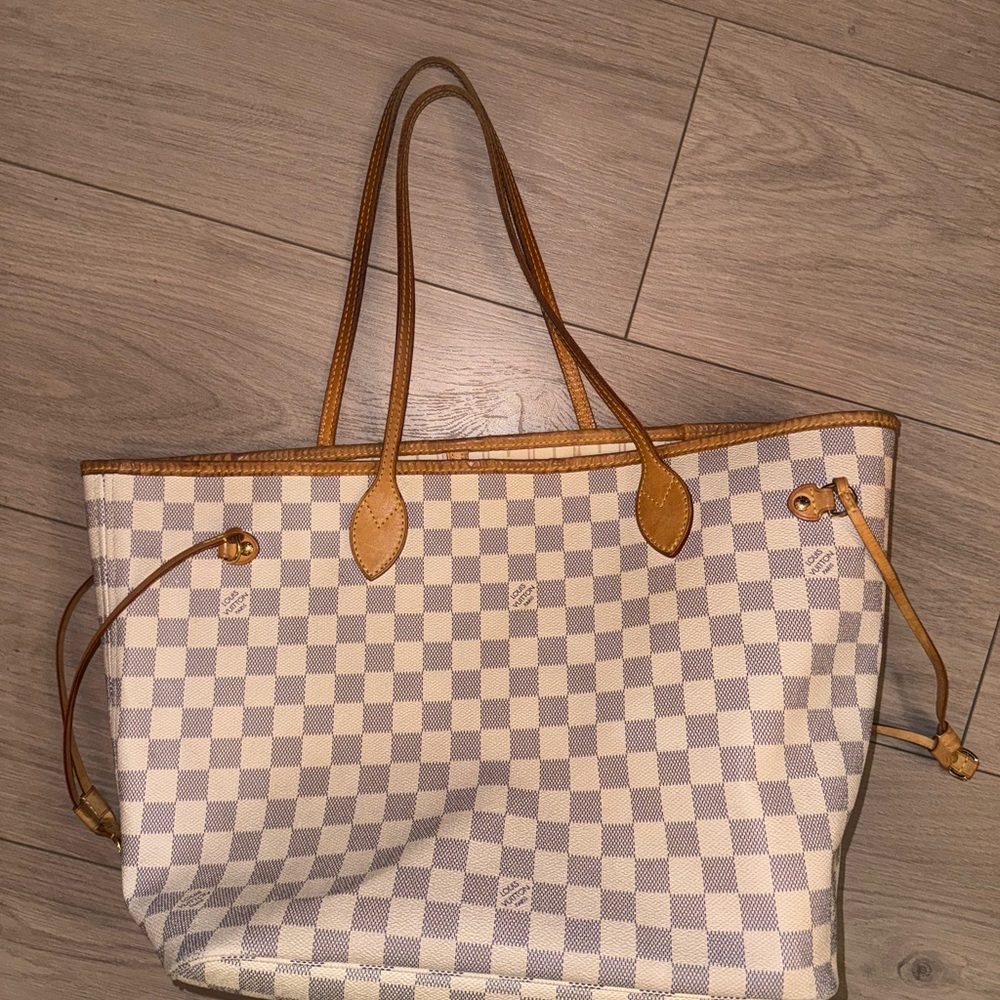 Louis Vuitton neverfull  Tote Damier MM? Light Gray and Cream - Picture 5 of 11